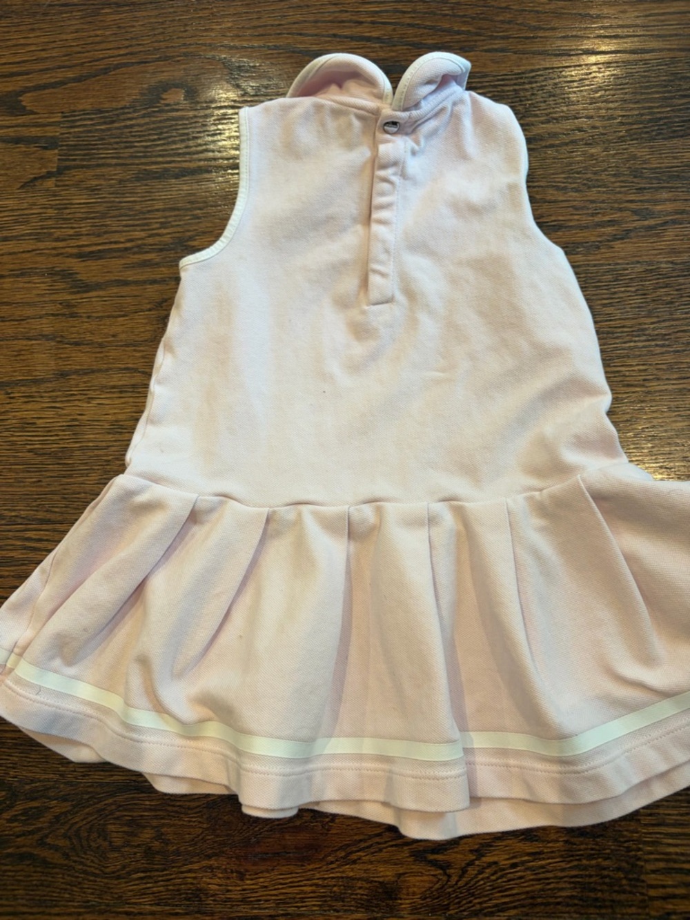 Jacadi Light Pink Sleeveless Dress with Peter Pan Collar - Picture 4 of 5